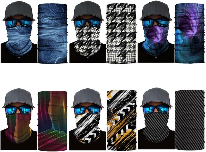 SIDAZON Neck Gaiter Mask,UV Protection Bandana Gator Face Cover Covering Mask,Tube Scarf,Neck Warmer Balaclava,Headband - Image 2